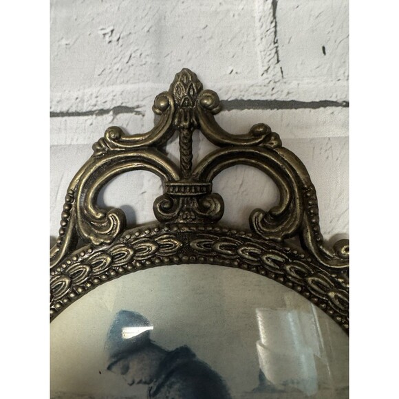 Set Angelus Jean-Francois Millet Farmer & Wife Convex Bubble Oval Glass Italy - Picture 3 of 15